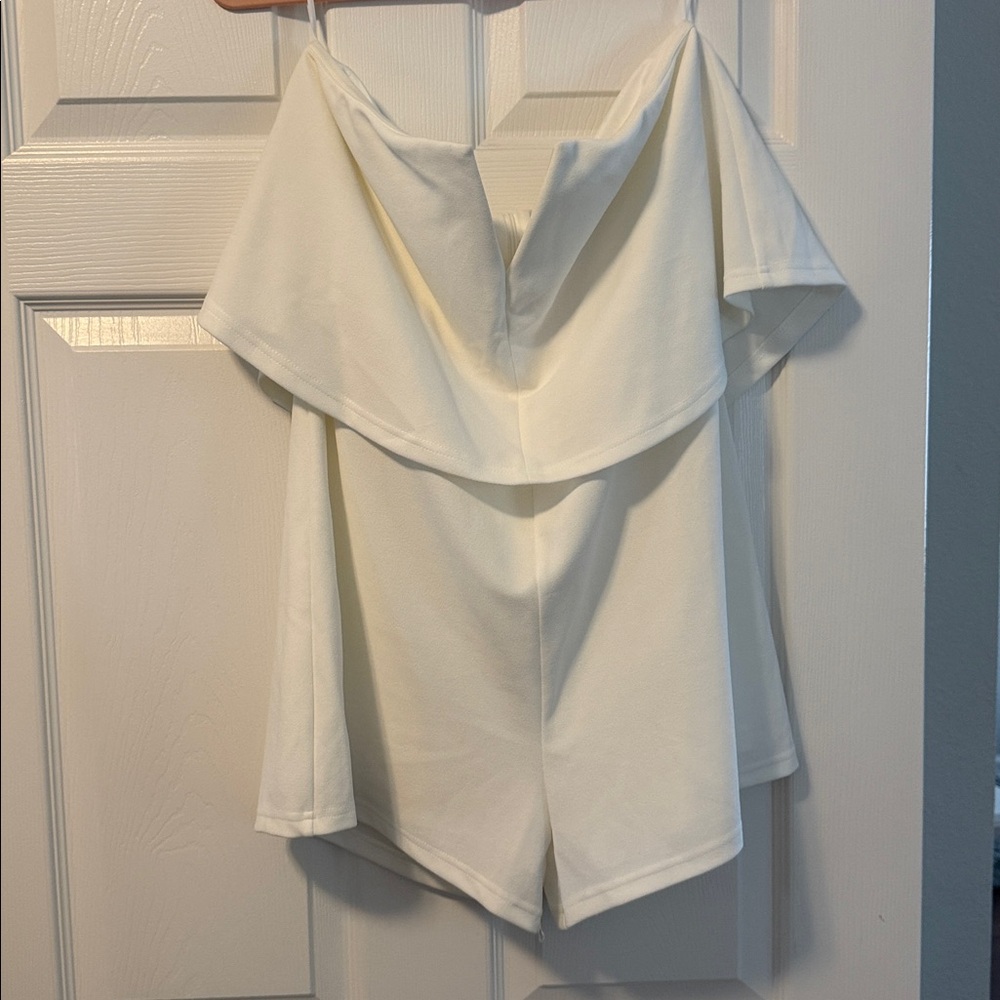 Lulu's Elegant Cream Romper